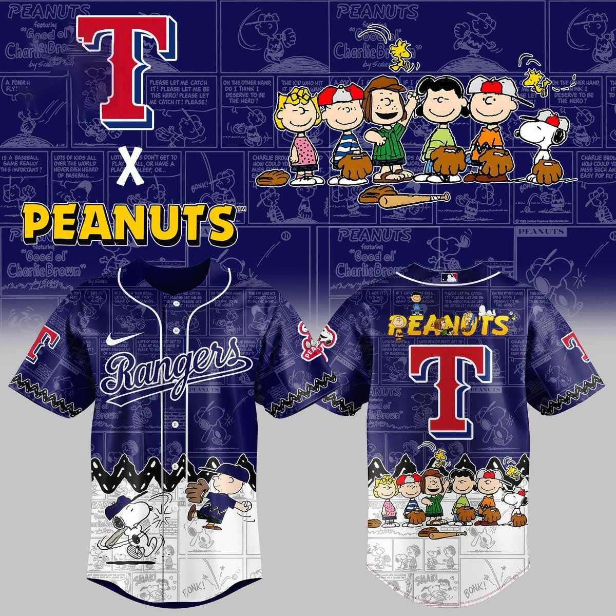 Texas Rangers Peanuts 2026 Jersey Texas Rangers Peanuts 2026 Jersey