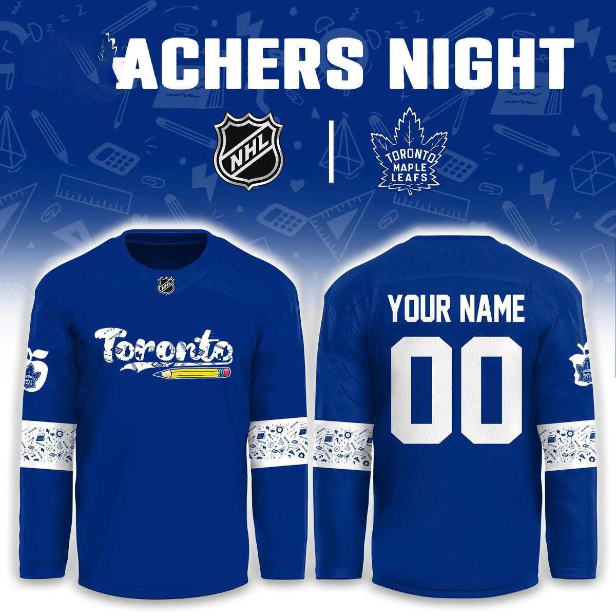 Toronto Maple Leafs Teacher Appreciation 2026 Night Hockey Jersey Toronto Maple Leafs Teacher Appreciation 2026 Night Hockey Jersey