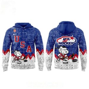 USA Hockey 2026 Olympics Champions Peanuts Night Hoodie Tee