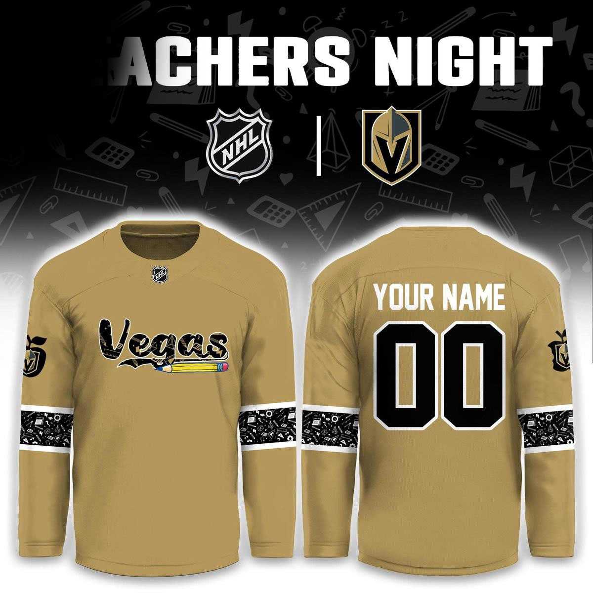 Vegas Golden Knights Teacher Appreciation 2026 Night Hockey Jersey Vegas Golden Knights Teacher Appreciation 2026 Night Hockey Jersey